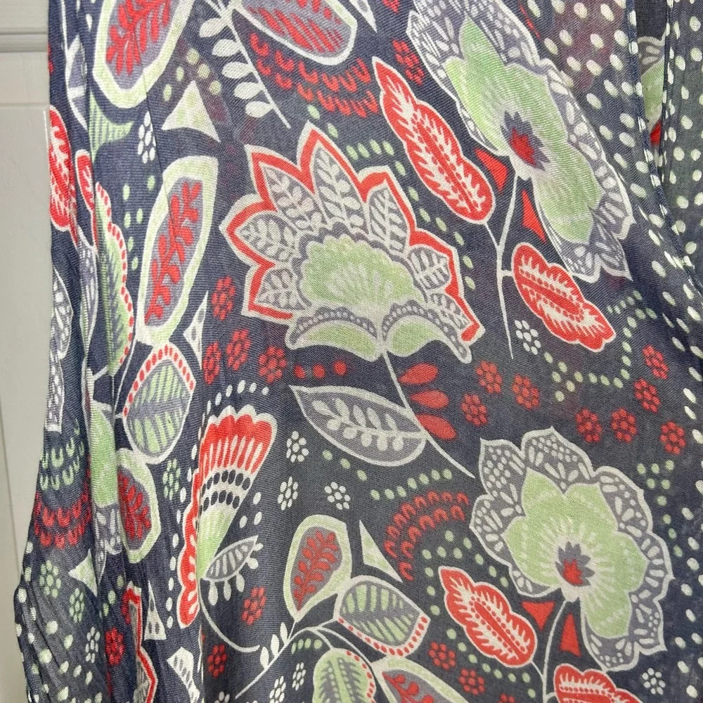 Vera Bradley Nomadic Floral Blue Long Line Lightweight Scarf